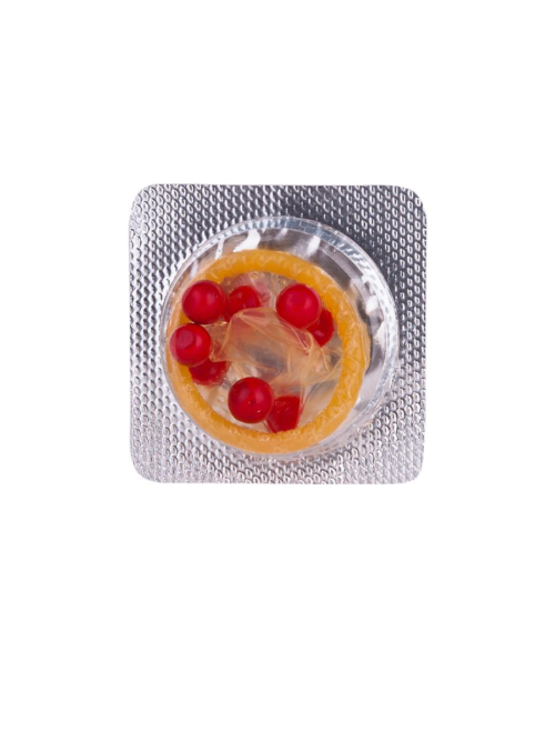 Стимулирующий презерватив-насадка Roll Ball Apple - 3