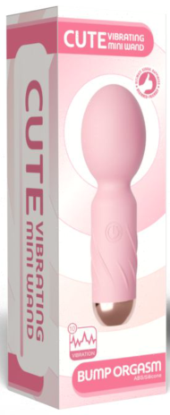 Нежно-розовый мини-вибратор Cute mini Wand - 4