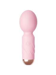 Нежно-розовый мини-вибратор Cute mini Wand - 0