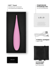 Розовый вибратор для клитора Lelo Dot Travel - 2