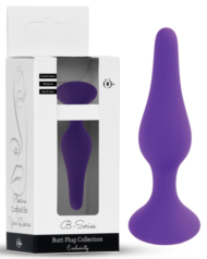 Фиолетовая анальная втулка Silcone Purple Plug Small - 10 см. - 1