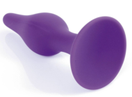 Фиолетовая анальная втулка Silcone Purple Plug Medium - 11 см. - 2