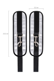 Серебристо-черные наручники Anonymo - 8