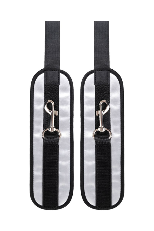 Серебристо-черные наручники Anonymo - 6