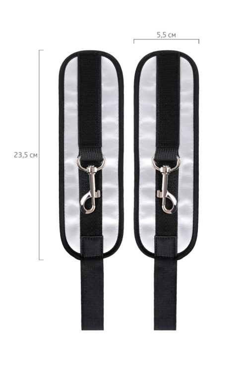 Серебристо-черные наручники Anonymo - 8