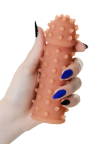 Насадка на фаллос с шипами и бугорками Extreme Sleeve 003 S-size - 12,7 см. - 7