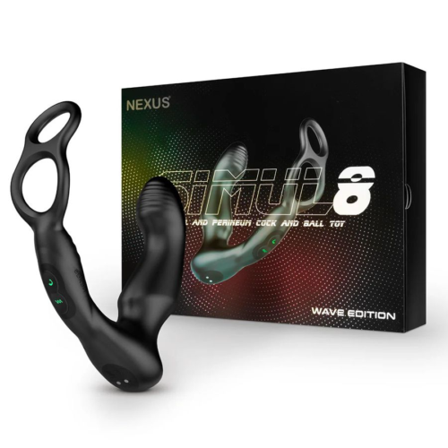 Черный двухмоторный массажер простаты Nexus Simul8 Wave Edition - 2