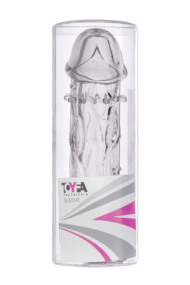 Гладкая прозрачная насадка с усиками под головкой - 12,5 см. - 4