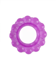 Лиловое эрекционное кольцо с 2 рядами стимулирующих шариков - 2