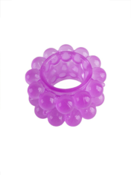 Лиловое эрекционное кольцо с 2 рядами стимулирующих шариков - 6