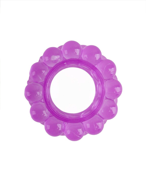 Лиловое эрекционное кольцо с 2 рядами стимулирующих шариков - 2
