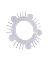 Эластичное эрекционное кольцо с шишечками и шипами - 4