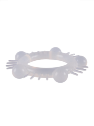 Эластичное эрекционное кольцо с шишечками и шипами - 5