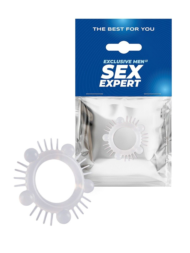 Эластичное эрекционное кольцо с шишечками и шипами - 0