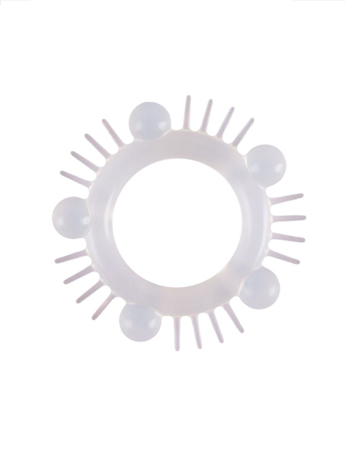 Эластичное эрекционное кольцо с шишечками и шипами - 2