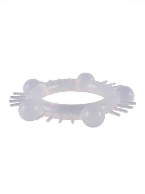 Эластичное эрекционное кольцо с шишечками и шипами - 5