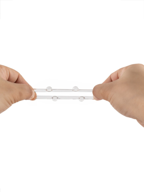 Прозрачное эластичное эрекционное кольцо с 6 шариками - 7