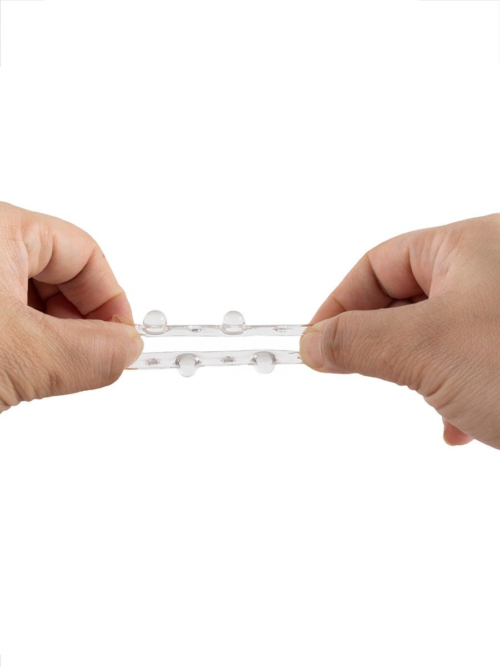 Прозрачное эрекционное кольцо с шариками и шипами - 7