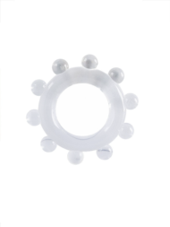Прозрачное эрекционное кольцо со стимулирующими шариками - 2