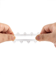 Прозрачное эрекционное кольцо со стимулирующими шариками - 7