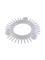 Эластичное эрекционное кольцо с 3 шариками и шипами - 3