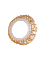 Эрекционное кольцо с бежевыми «ресничками» - 3