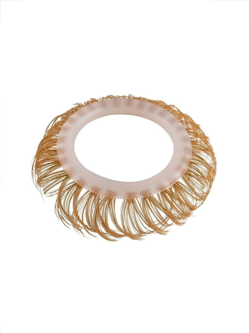 Эрекционное кольцо с бежевыми «ресничками» - 4