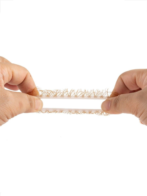 Эрекционное кольцо с бежевыми «ресничками» - 6