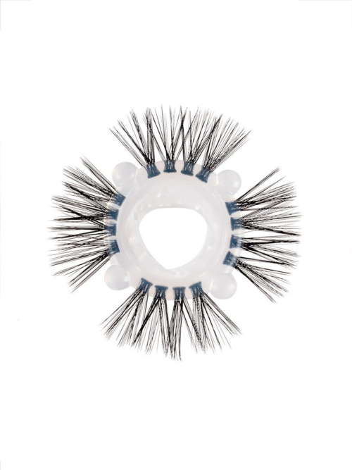 Эластичное эрекционное кольцо с черными «ресничками» - 2