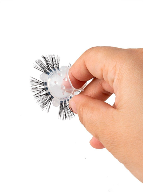 Эластичное эрекционное кольцо с черными «ресничками» - 6