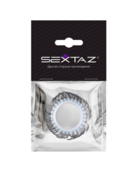 Эластичное эрекционное колечко с черными «ресничками» - 1