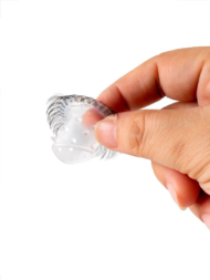 Эластичное эрекционное кольцо с длинными черными «ресничками» - 7