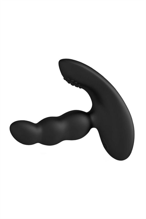 Черный силиконовый стимулятор простаты Levett Nitoc с пультом ДУ - 1