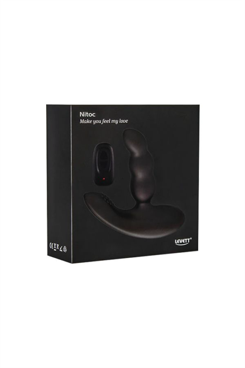 Черный силиконовый стимулятор простаты Levett Nitoc с пультом ДУ - 2