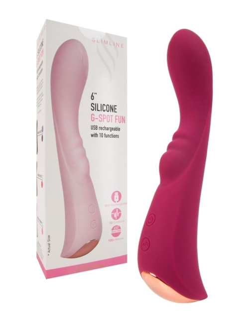 Малиновый вибратор для G-стимуляции - 19,1 см. - 1