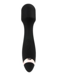 Черный силиконовый wand-вибратор - 18,5 см. - 0