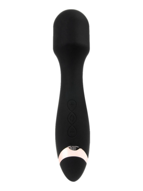 Черный силиконовый wand-вибратор - 18,5 см. - 0