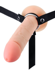 Мужской полый страпон на регулируемых ремешках - 22 см. - 1