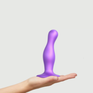 Фиолетовая насадка Strap-On-Me Dildo Plug Curvy size M - 1