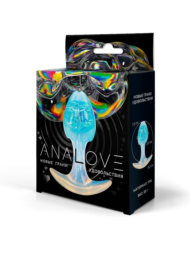 Голубоватая анальная пробка - 8,2 см. - 2