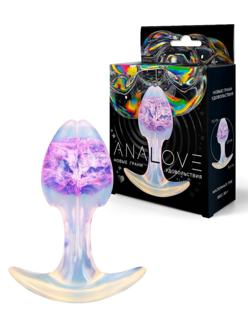 Сиреневатая анальная втулка - 8,2 см. - 0