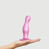 Розовая насадка Strap-On-Me Dildo Plug Curvy size M - 1