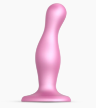 Розовая насадка Strap-On-Me Dildo Plug Curvy size M - 0