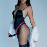 Красный пояс для фиксации насадок Strap-On-Me Leatherette Harness Fabulous - 5