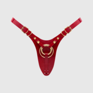 Красный пояс для фиксации насадок Strap-On-Me Leatherette Harness Fabulous - 0