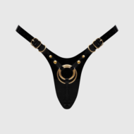 Черный пояс для фиксации насадок Strap-On-Me Leatherette Harness Fabulous - 0