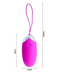 Лловое перезаряжаемое виброяйцо с пультом ДУ - 4