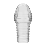 Прозрачная насадка на пенис с ребрышками Hoytt - 9 см. - 4