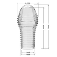 Прозрачная насадка на пенис с ребрышками Hoytt - 9 см. - 7