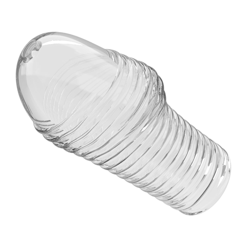 Прозрачная насадка на пенис с ребрышками Hoytt - 9 см. - 6